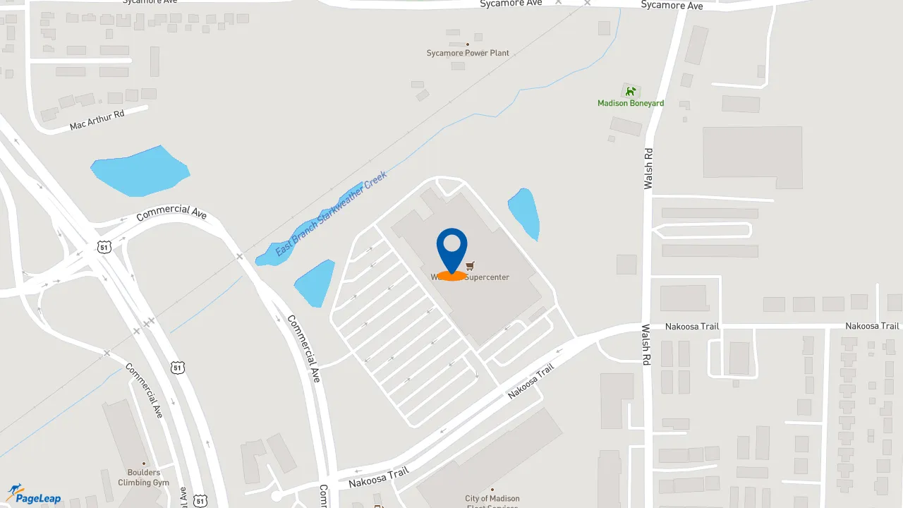 https://pageleap.com map showing location of Subway in Madison.