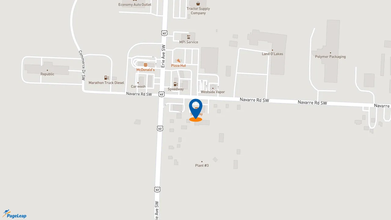 https://pageleap.com map showing location of Subway in Massillon.
