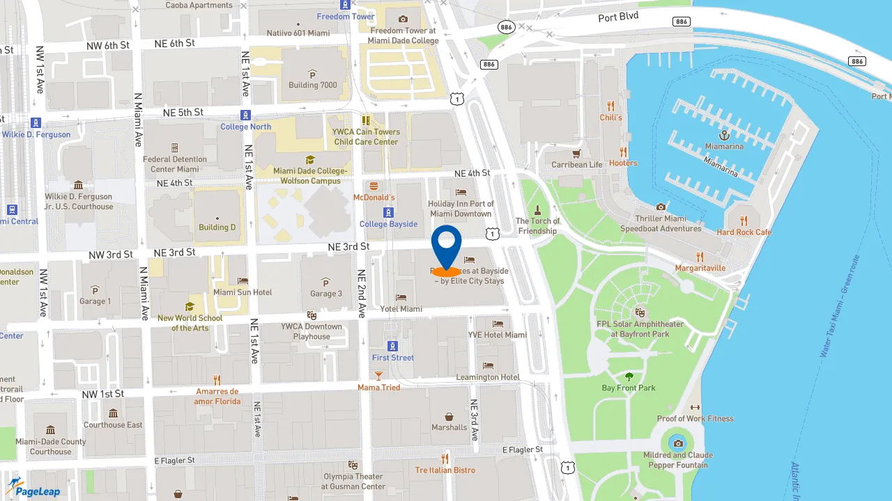 https://pageleap.com map showing location of Subway in Miami.