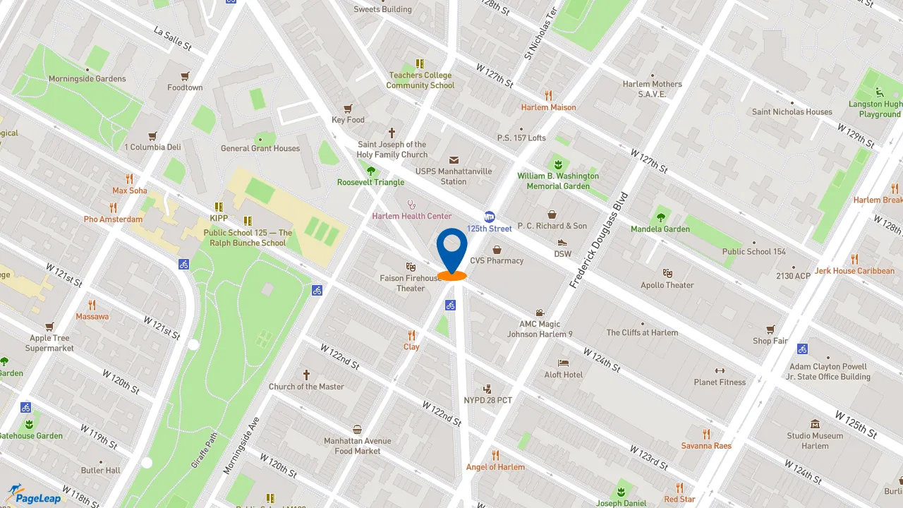 https://pageleap.com map showing location of Subway in New York.