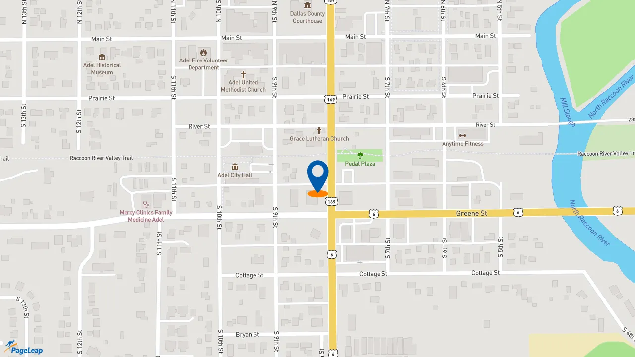 https://pageleap.com map showing location of Subway in Adel.
