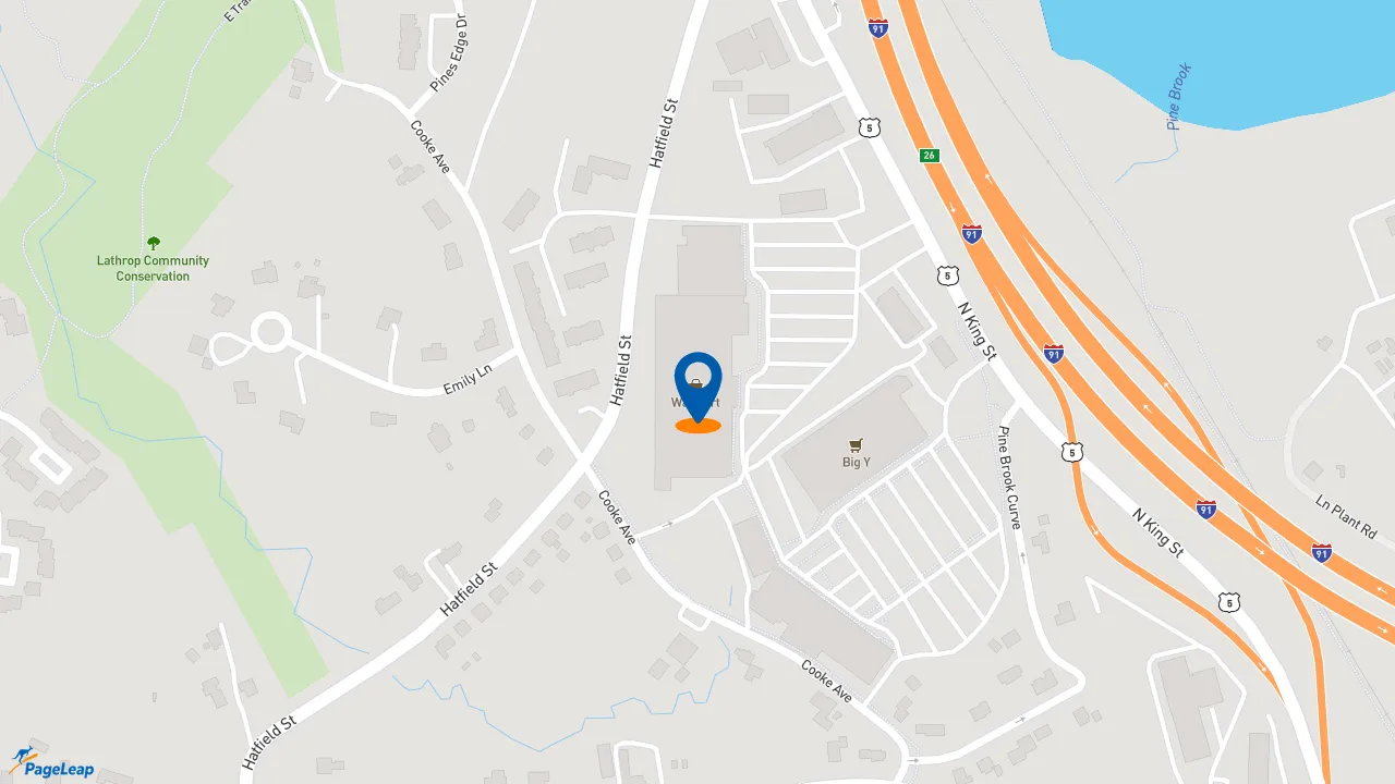 https://pageleap.com map showing location of Subway in Northampton.