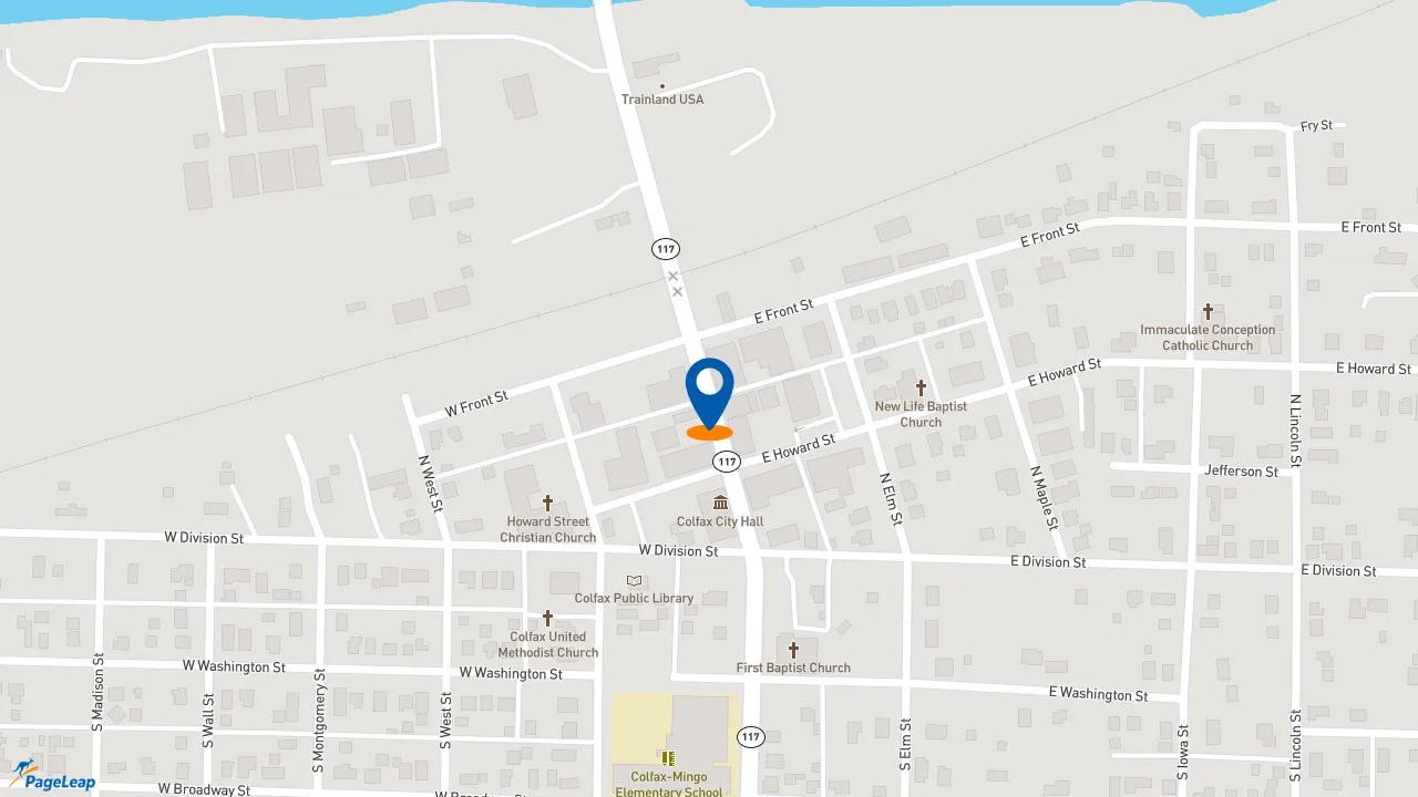 https://pageleap.com map showing location of Subway in Colfax.
