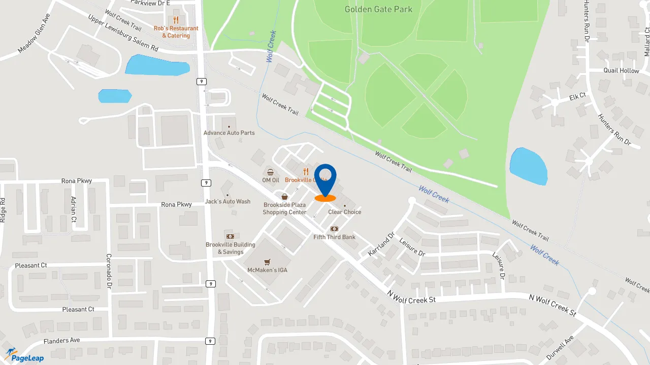 https://pageleap.com map showing location of Subway in Brookville.