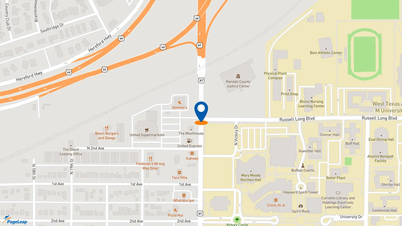 https://pageleap.com map showing location of Subway in Canyon.