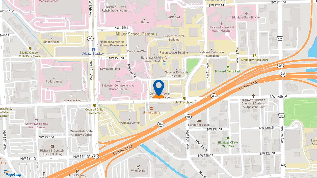 https://pageleap.com map showing location of Subway in Miami.