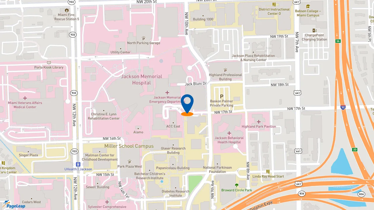 https://pageleap.com map showing location of Subway in Miami.