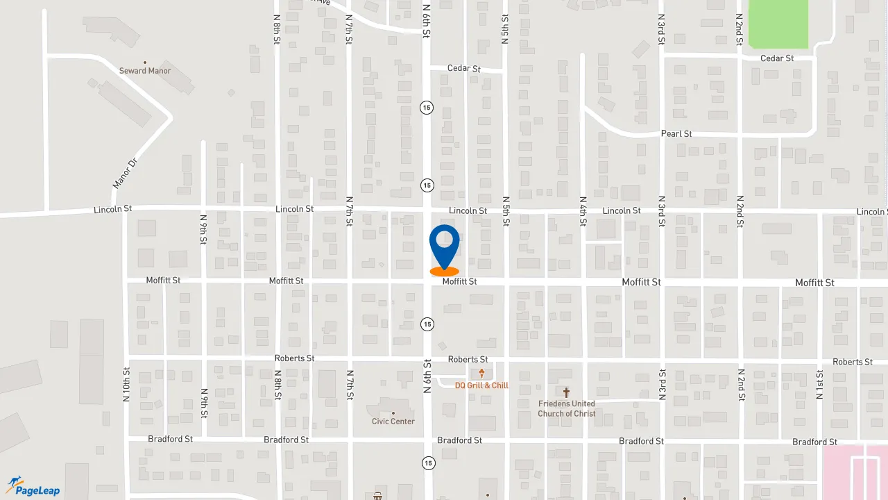 https://pageleap.com map showing location of Subway in Seward.