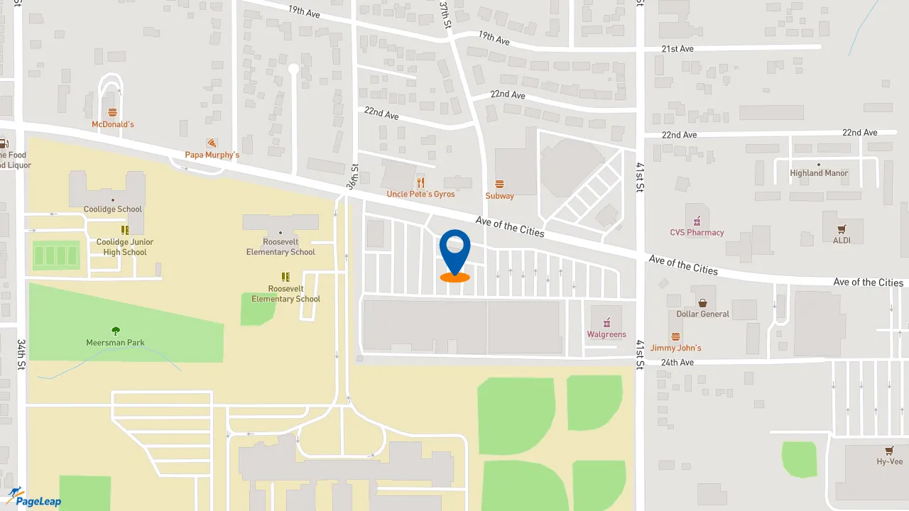 https://pageleap.com map showing location of Subway in Moline.
