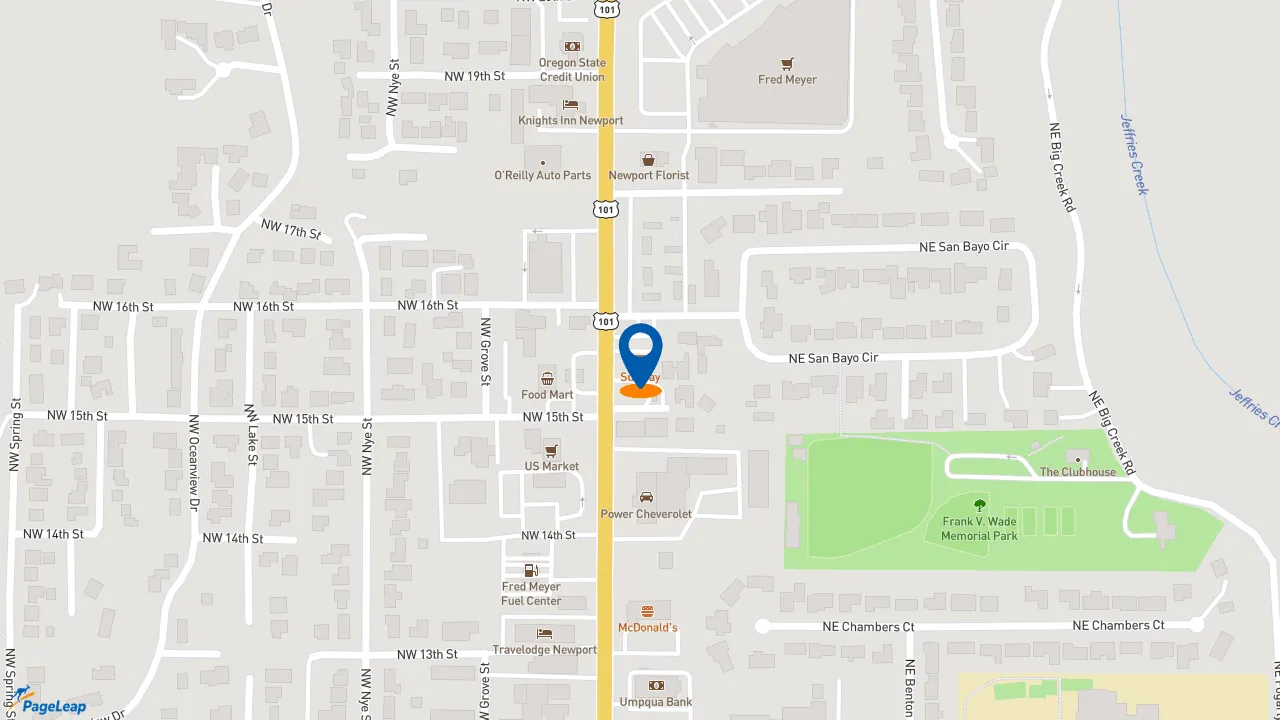 https://pageleap.com map showing location of Subway in Newport.