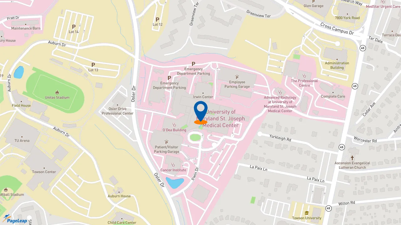 https://pageleap.com map showing location of Subway in Towson.