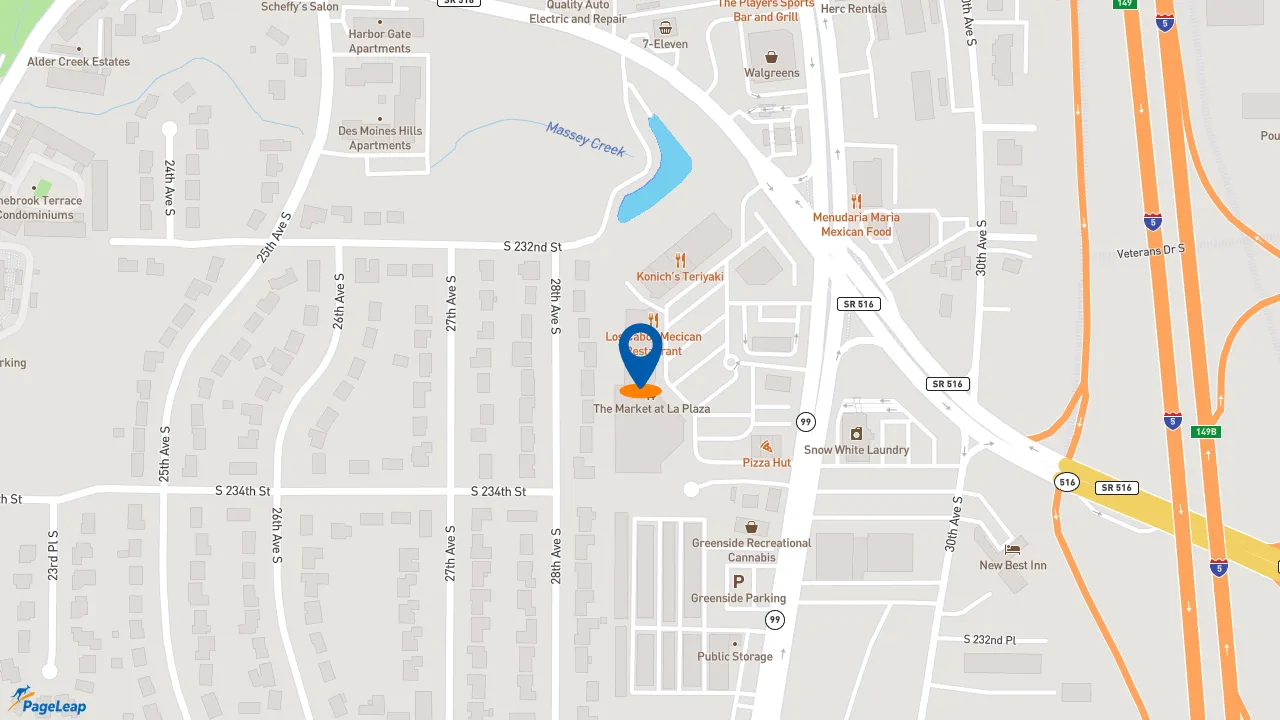https://pageleap.com map showing location of Subway in Kent.