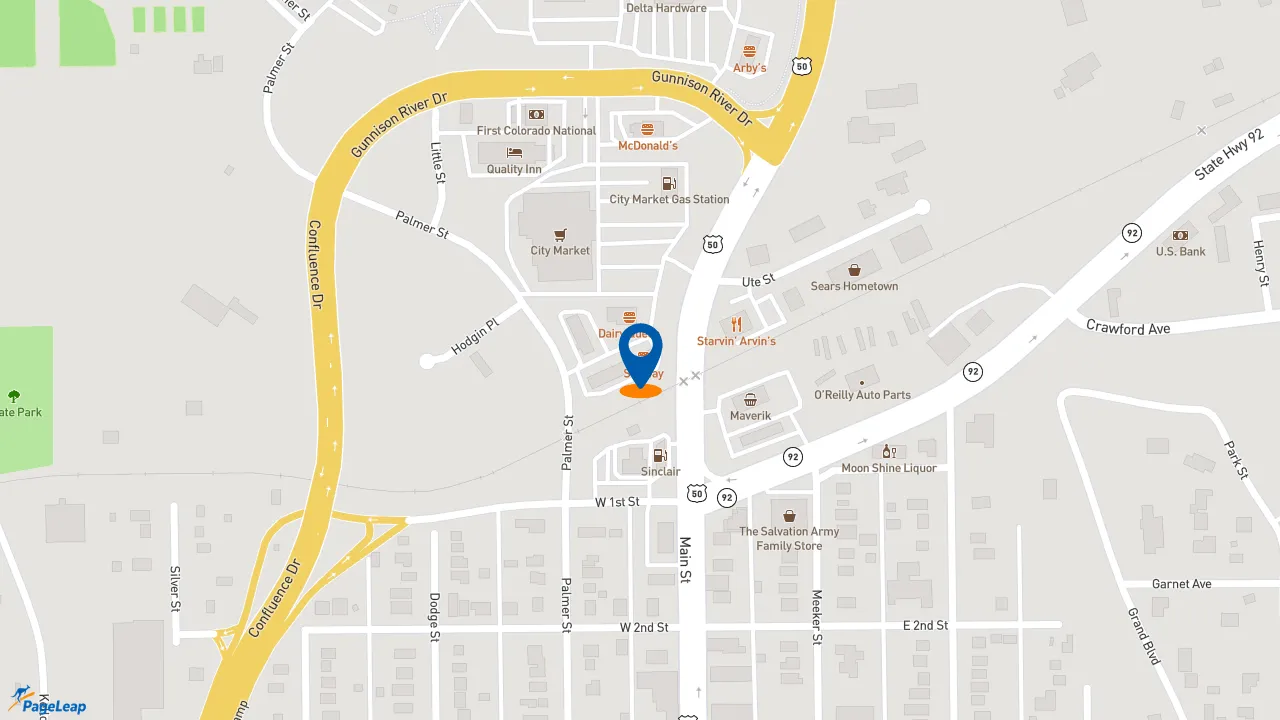 https://pageleap.com map showing location of Subway in Delta.