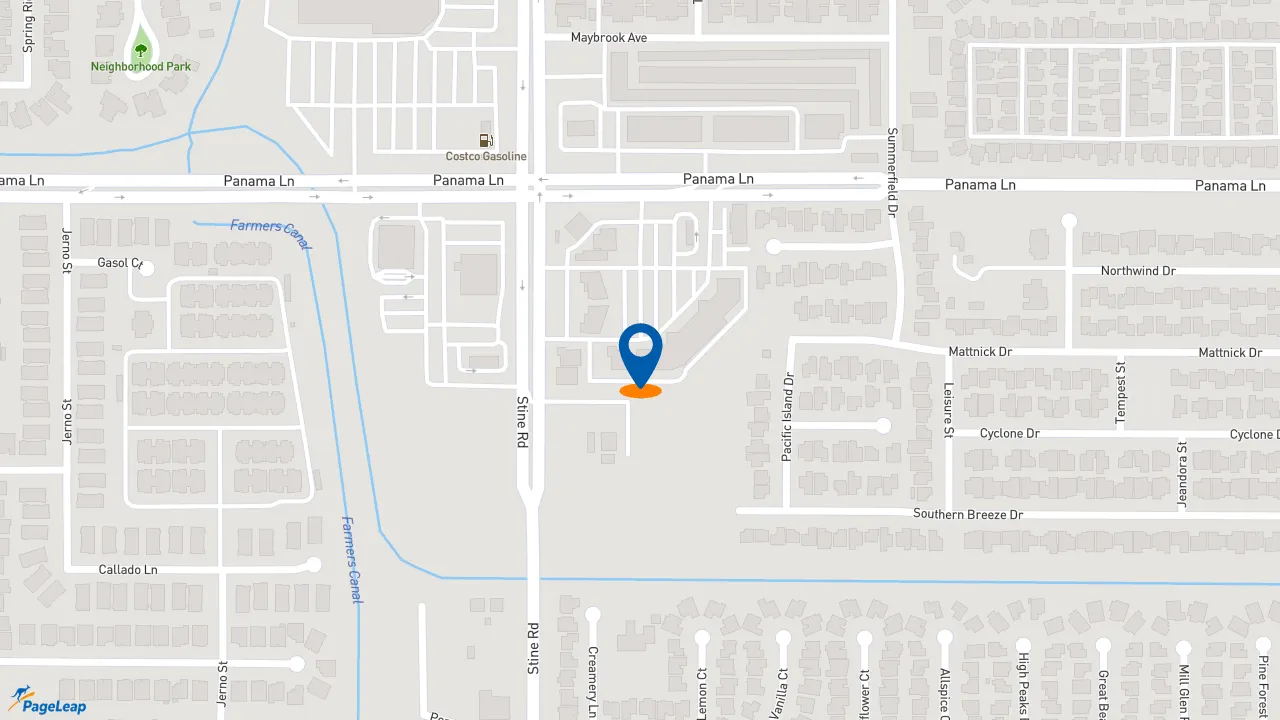 https://pageleap.com map showing location of Subway in Bakersfield.