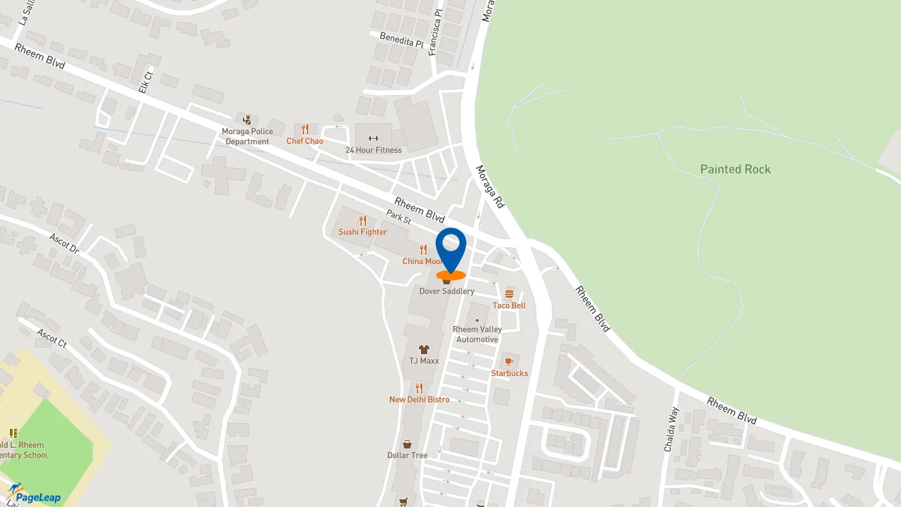 https://pageleap.com map showing location of Subway in Moraga.
