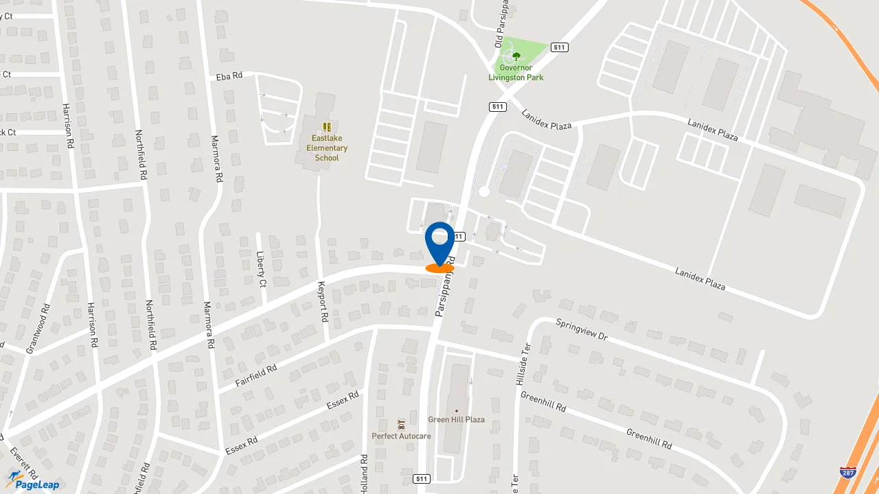 https://pageleap.com map showing location of Subway in Parsippany Troy Hills.