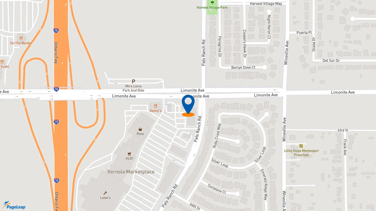 https://pageleap.com map showing location of Subway in Eastvale.