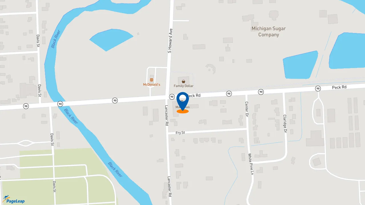 https://pageleap.com map showing location of Subway in Croswell.