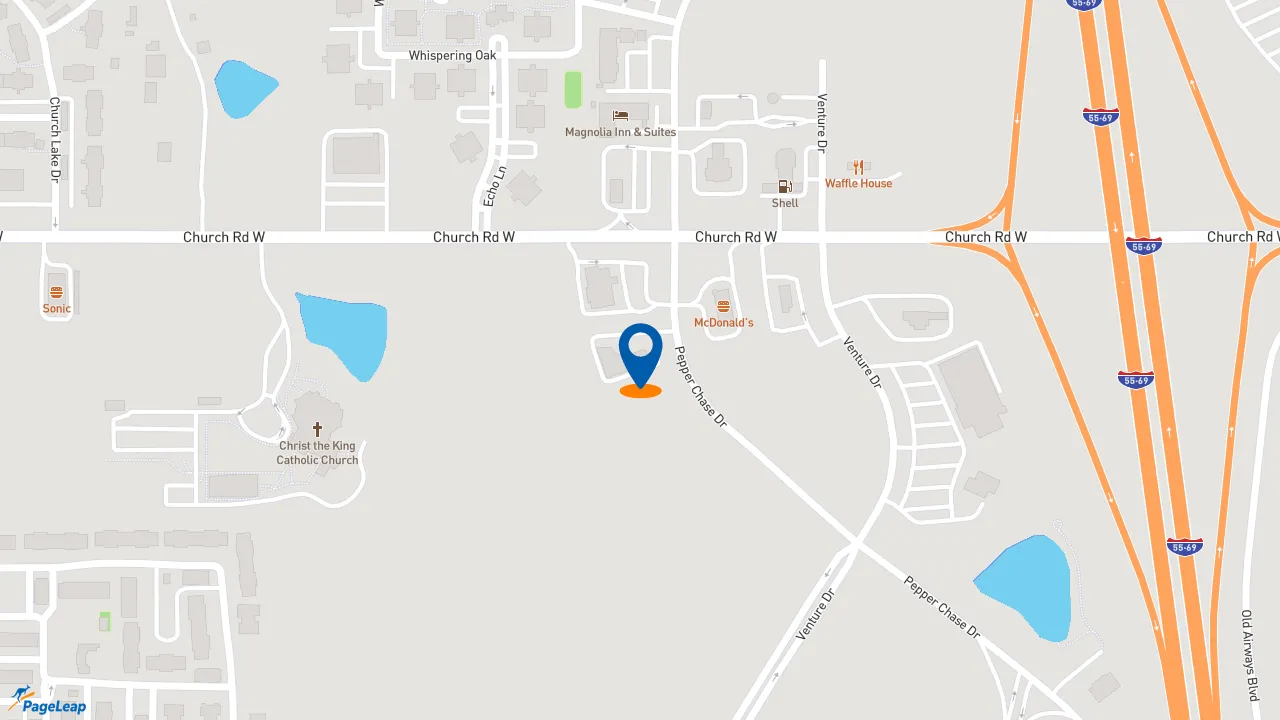 PageLeap.com map showing location of Subway in Southaven.