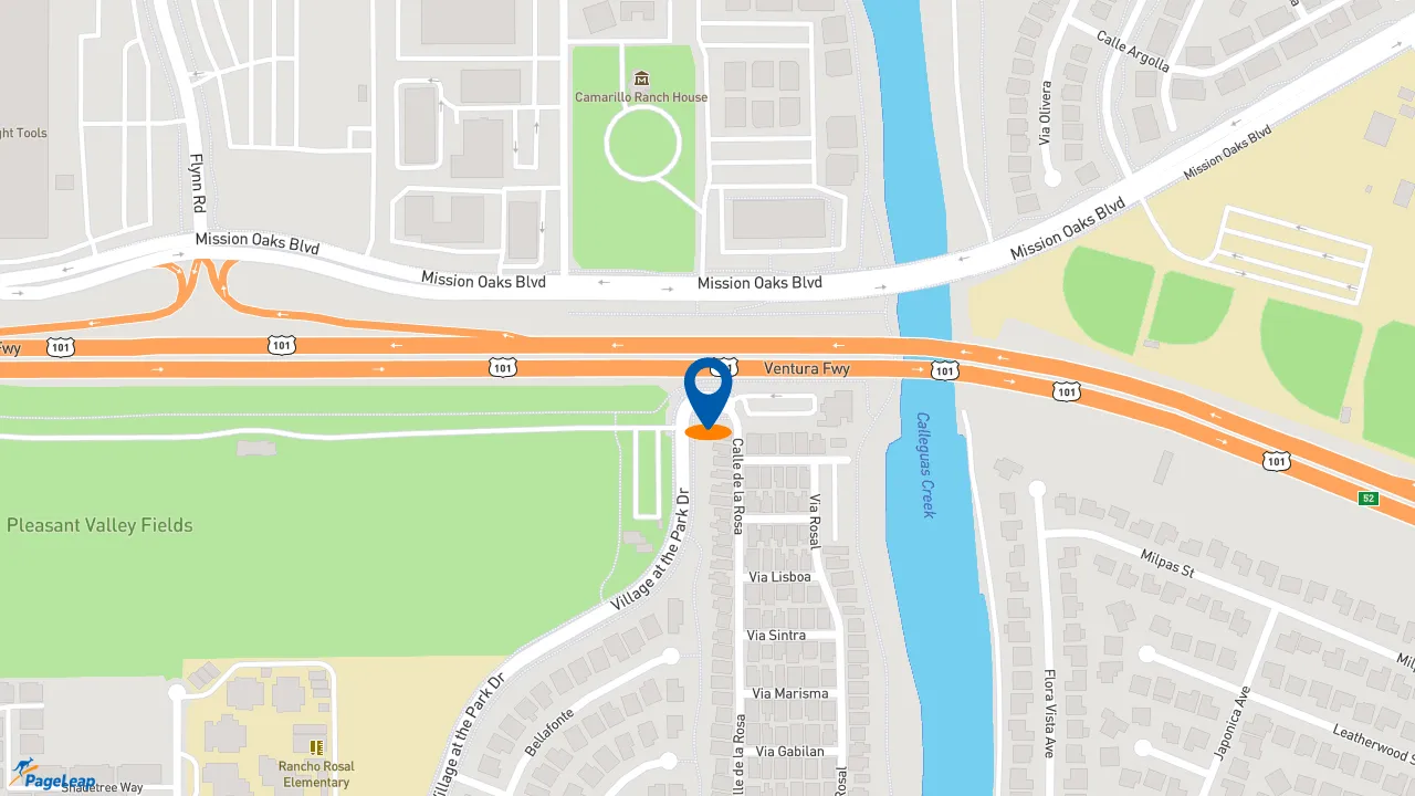 https://pageleap.com map showing location of Subway in Camarillo.