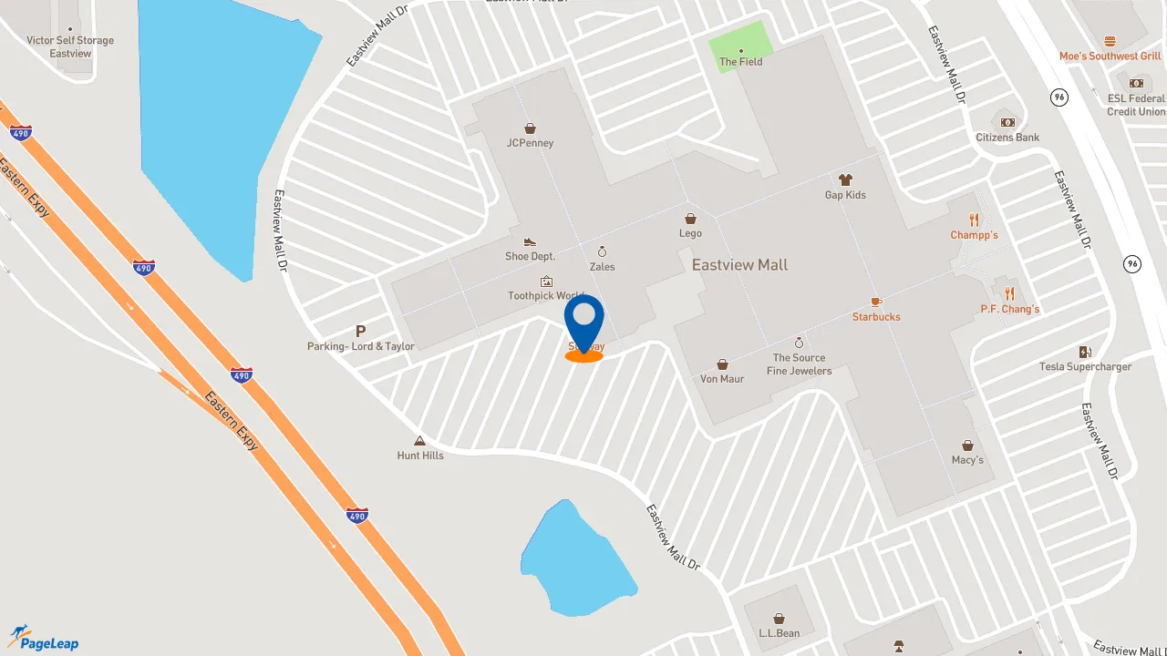 https://pageleap.com map showing location of Subway in Victor.