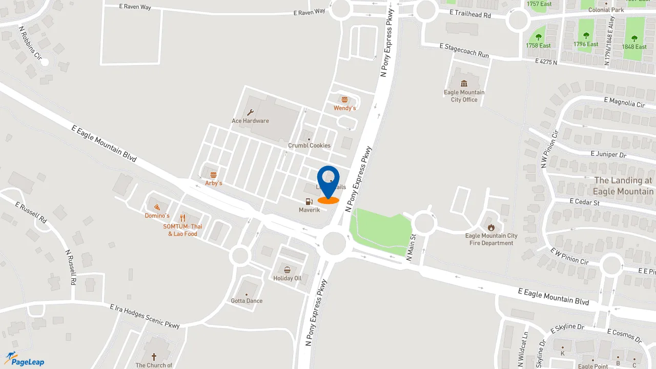 https://pageleap.com map showing location of Subway in Eagle Mountain.