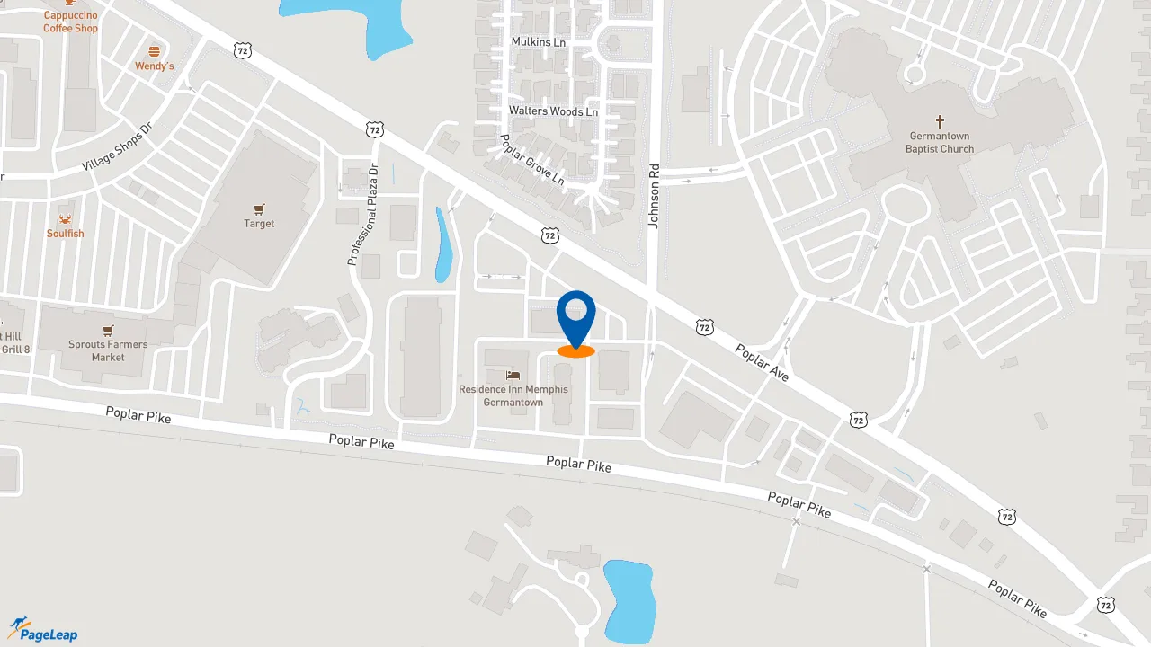 https://pageleap.com map showing location of Subway in Germantown.