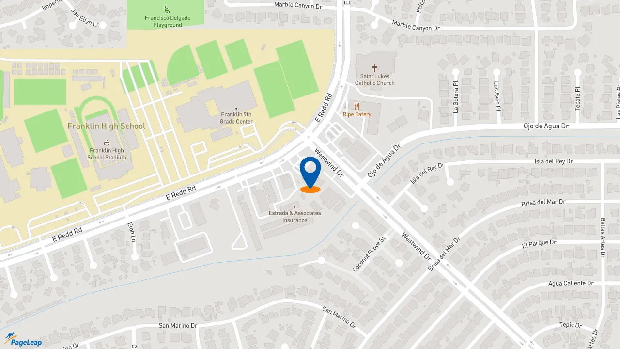 https://pageleap.com map showing location of Subway in El Paso.