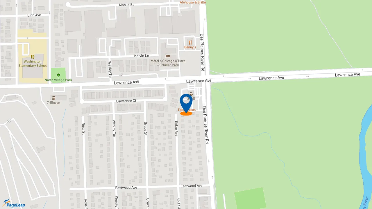 https://pageleap.com map showing location of Subway in Schiller Park.
