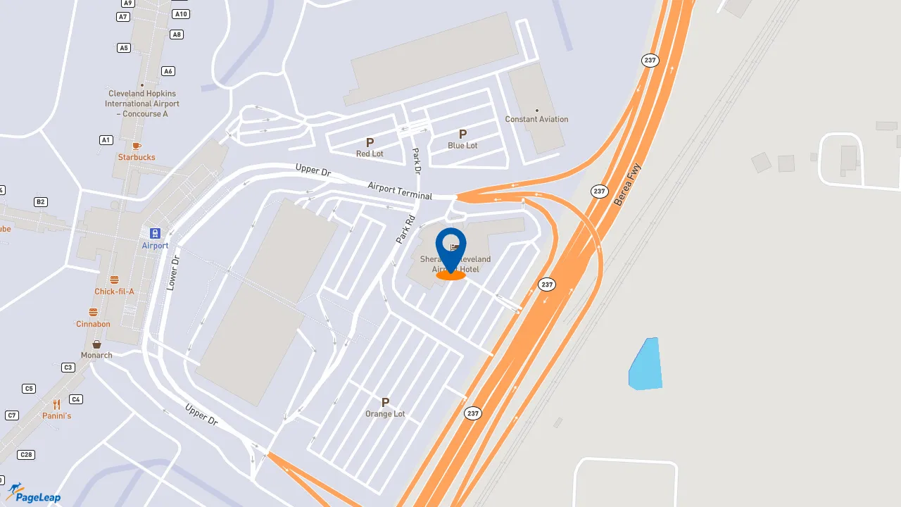 https://pageleap.com map showing location of Subway in Cleveland.