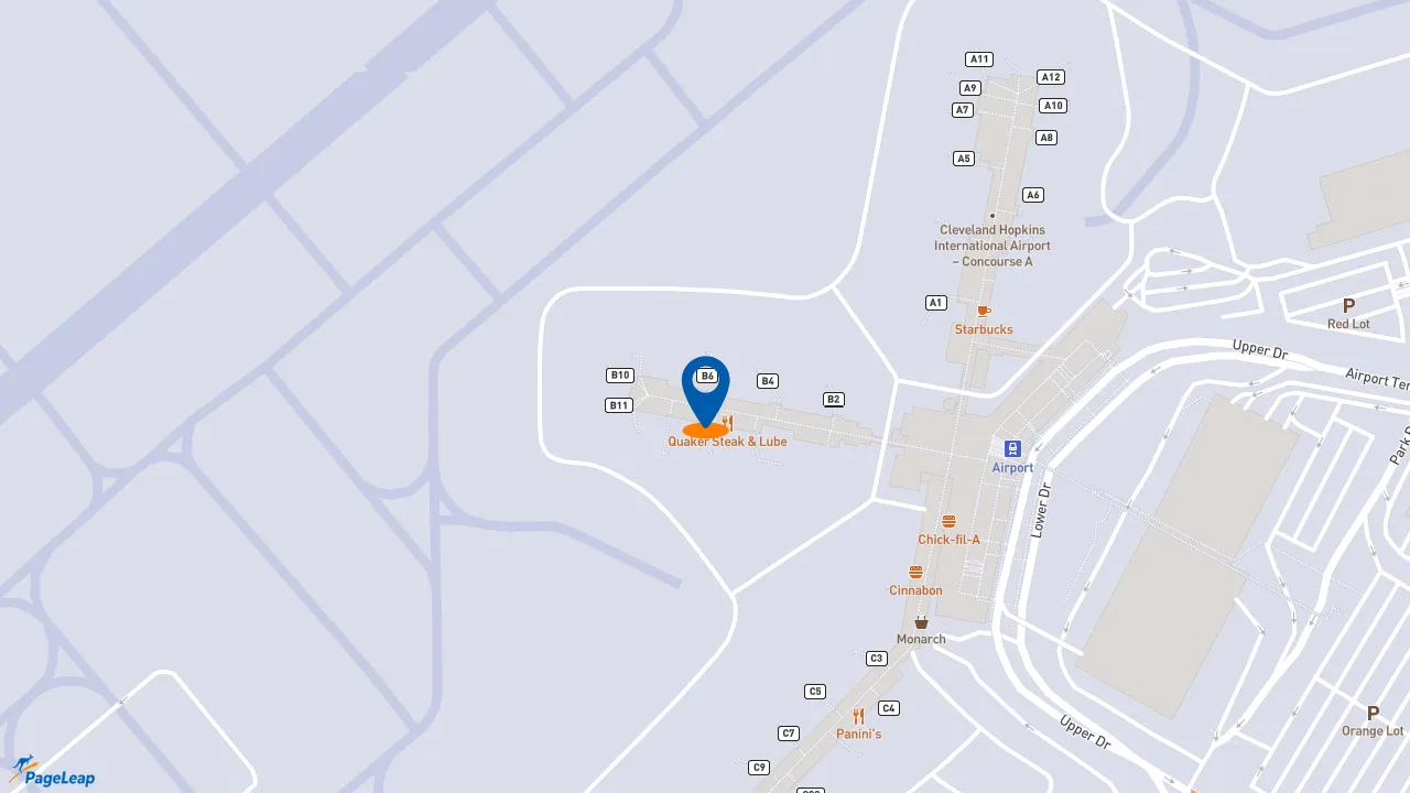 https://pageleap.com map showing location of Subway in Cleveland.