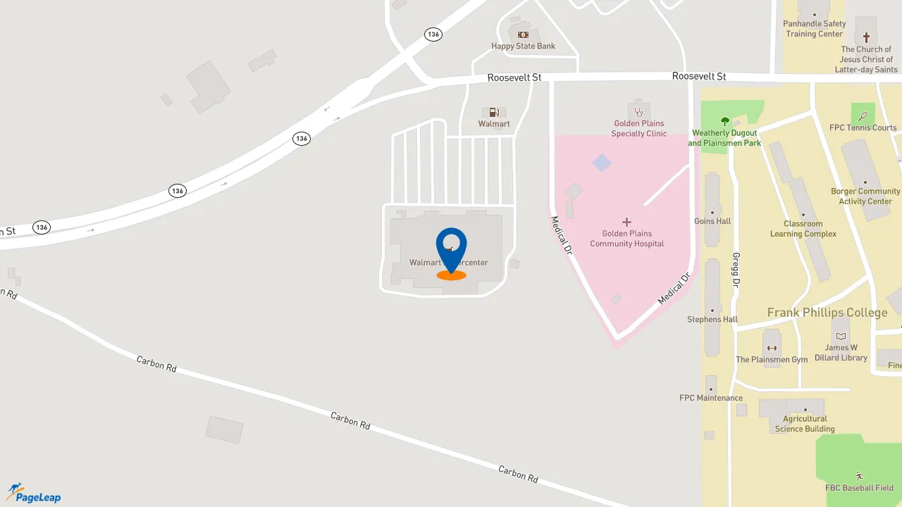 https://pageleap.com map showing location of Subway in Borger.