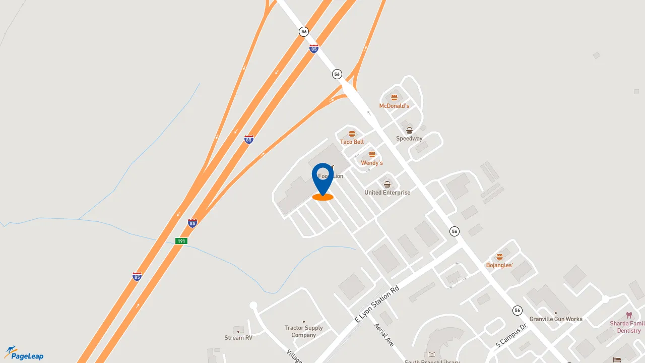 https://pageleap.com map showing location of Subway in Creedmoor.