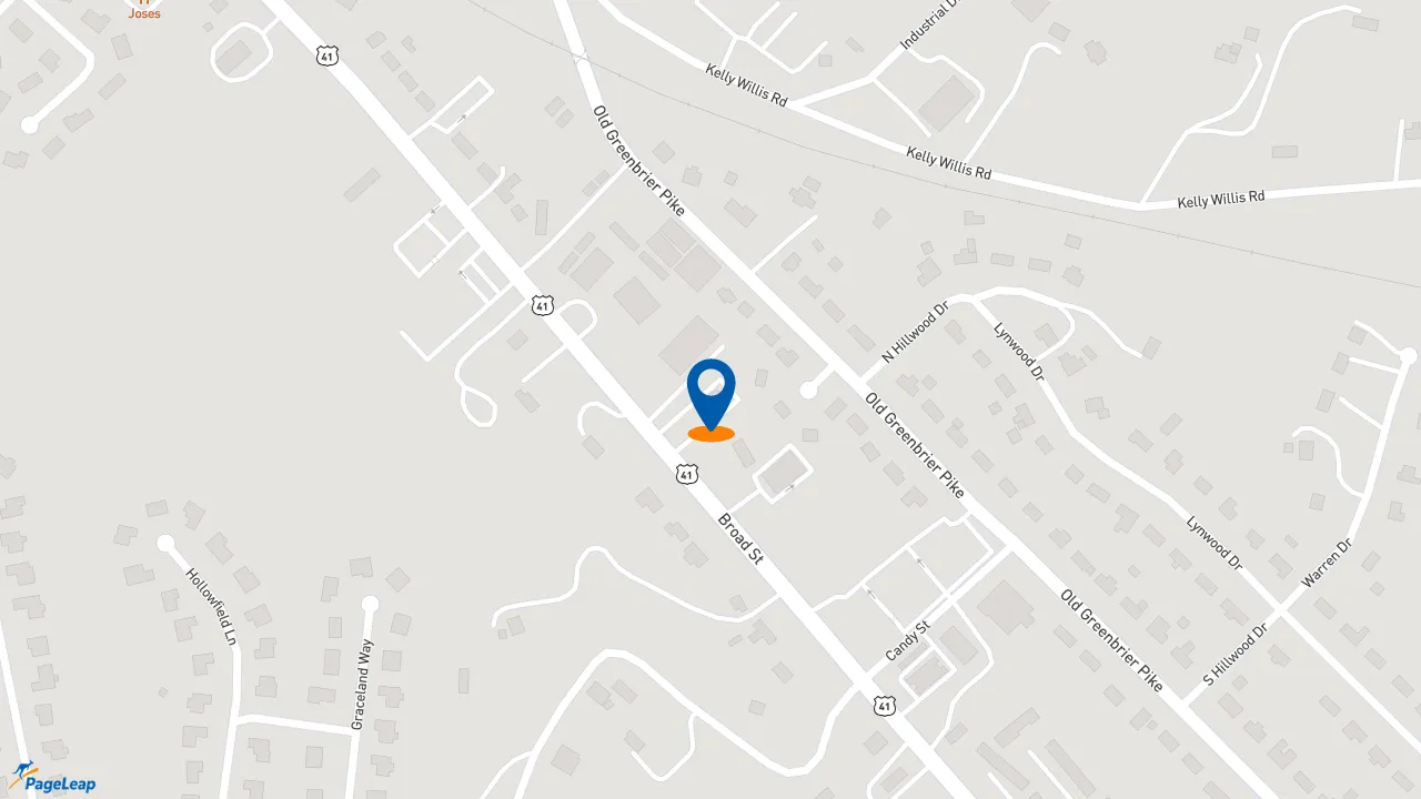 https://pageleap.com map showing location of Subway in Greenbrier.