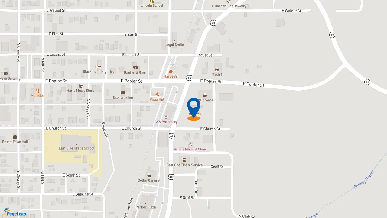 https://pageleap.com map showing location of Subway in Harrisburg.