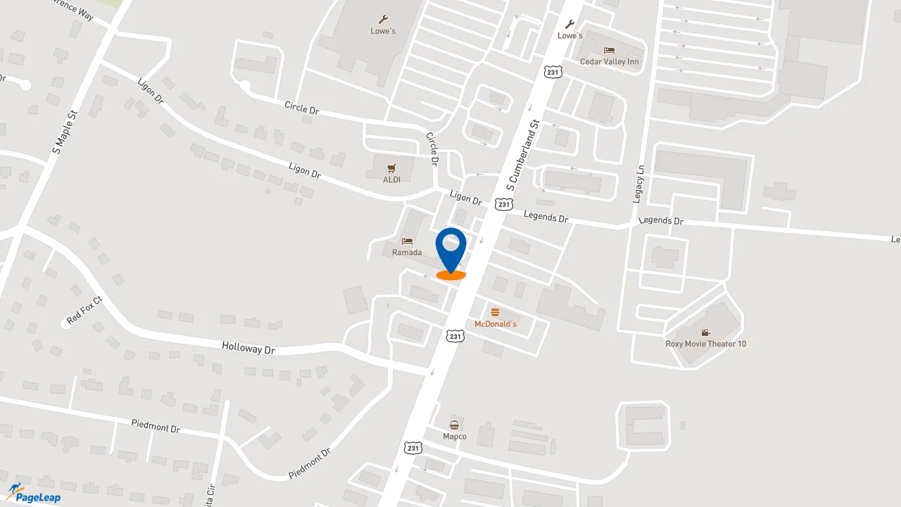 https://pageleap.com map showing location of Subway in Lebanon.