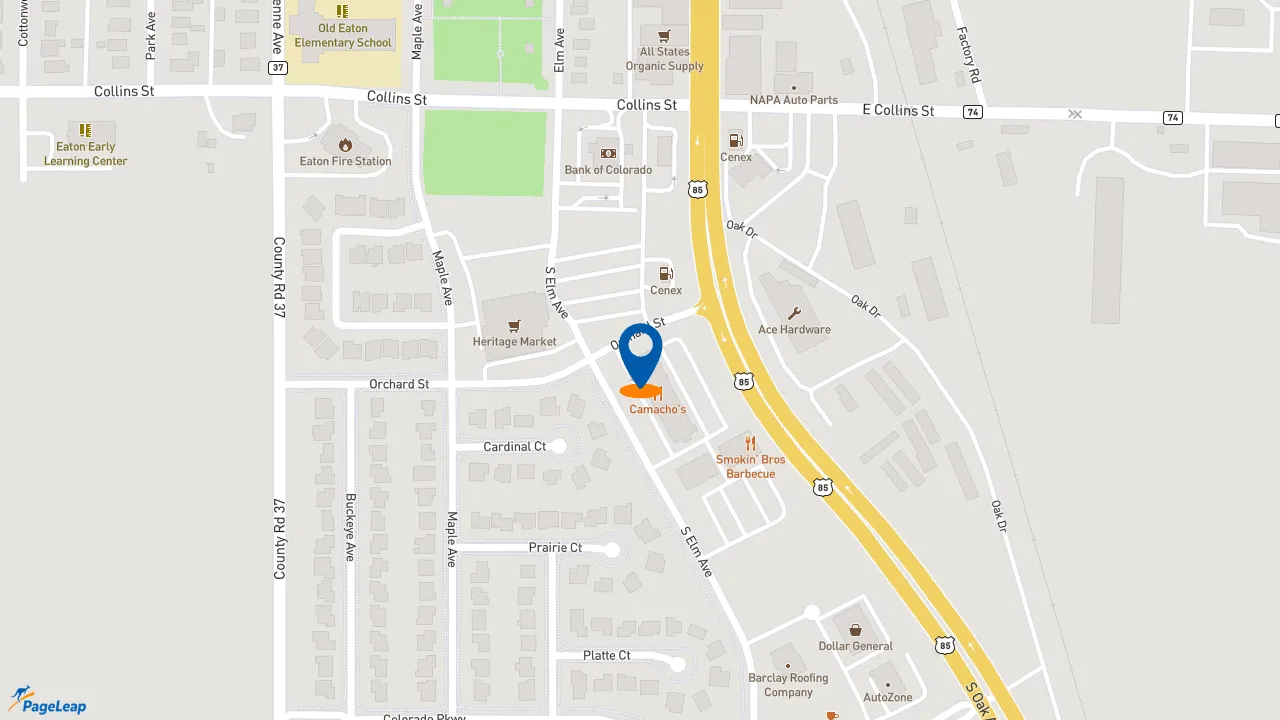 https://pageleap.com map showing location of Subway in Eaton.