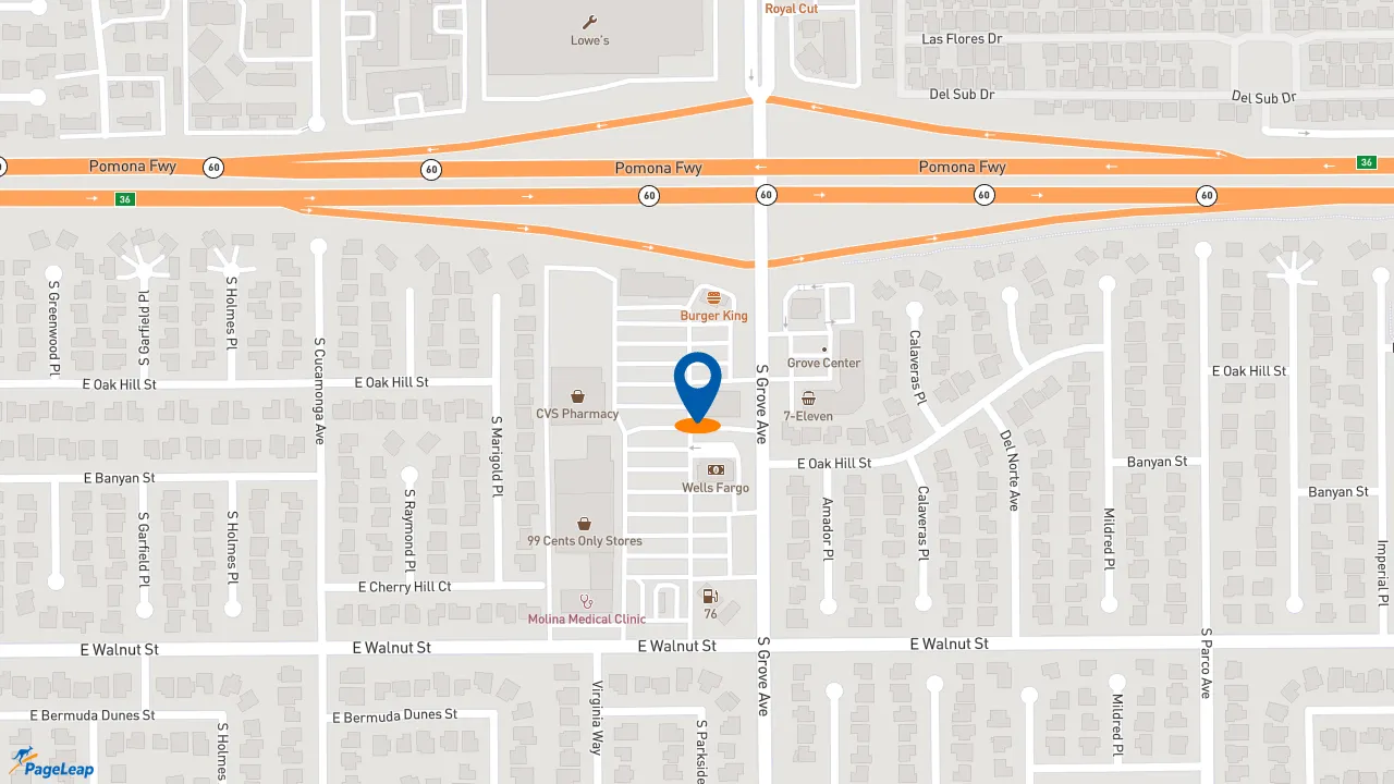 https://pageleap.com map showing location of Subway in Ontario.