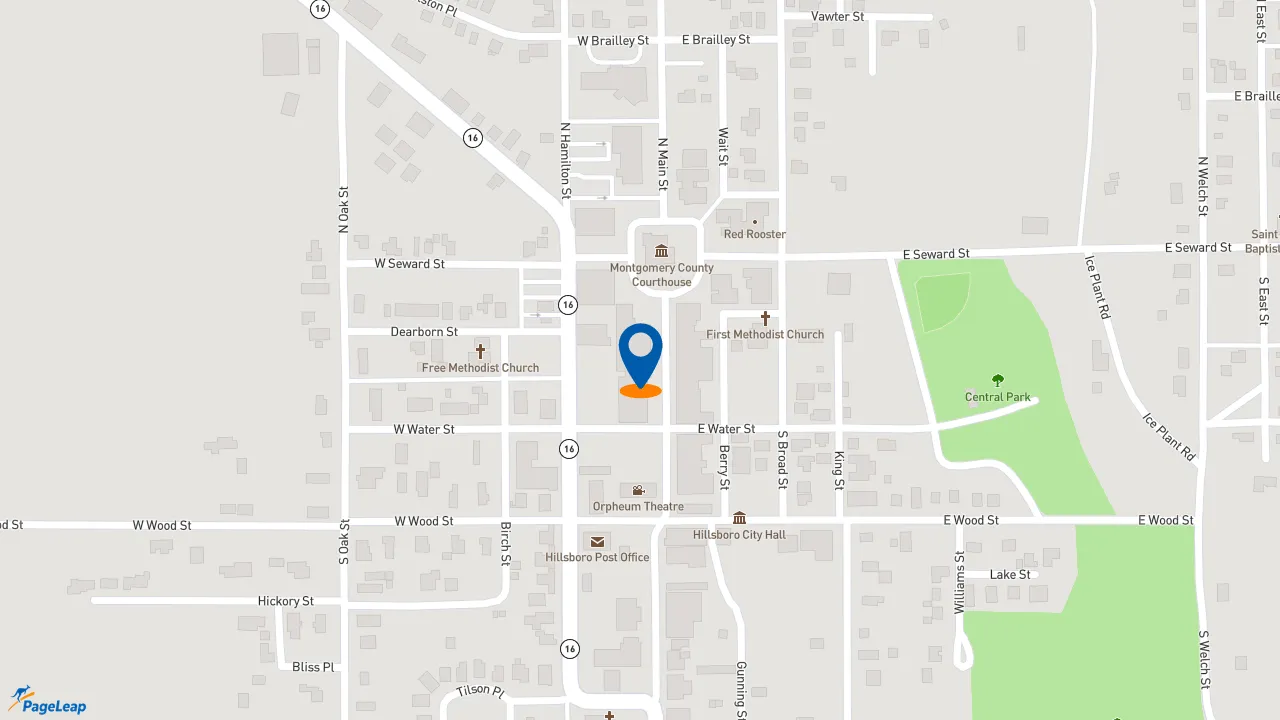 https://pageleap.com map showing location of Subway in Hillsboro.