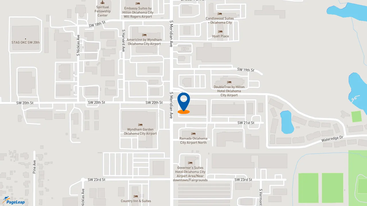 https://pageleap.com map showing location of Subway in Oklahoma City.
