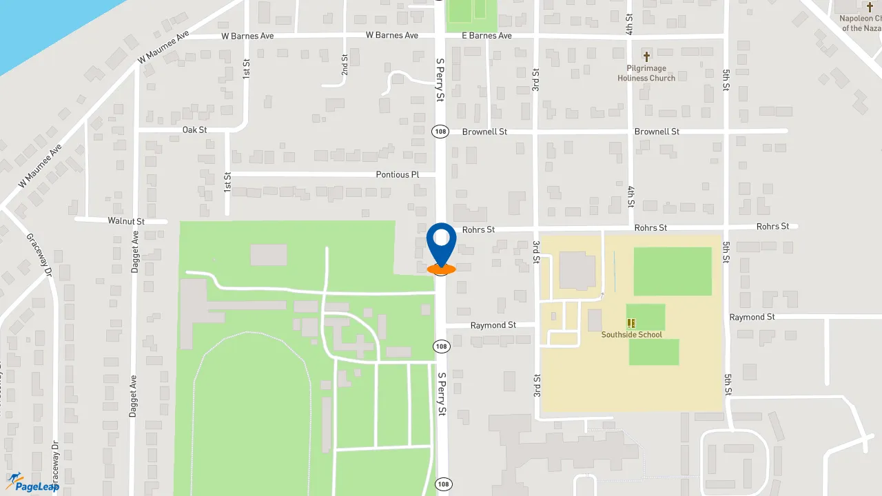 https://pageleap.com map showing location of Subway in Napoleon.
