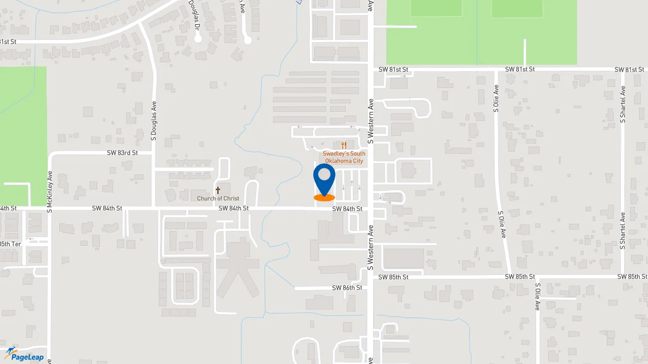 https://pageleap.com map showing location of Subway in Oklahoma City.