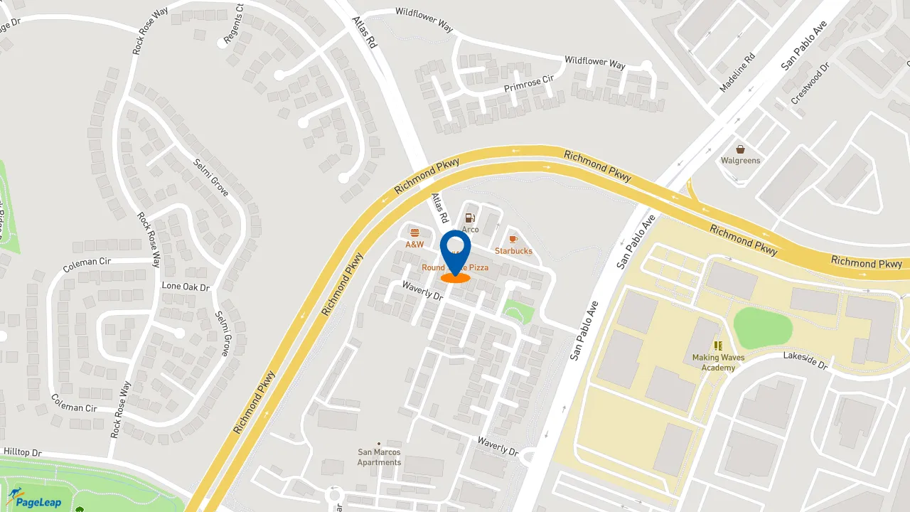 https://pageleap.com map showing location of Subway in Richmond.
