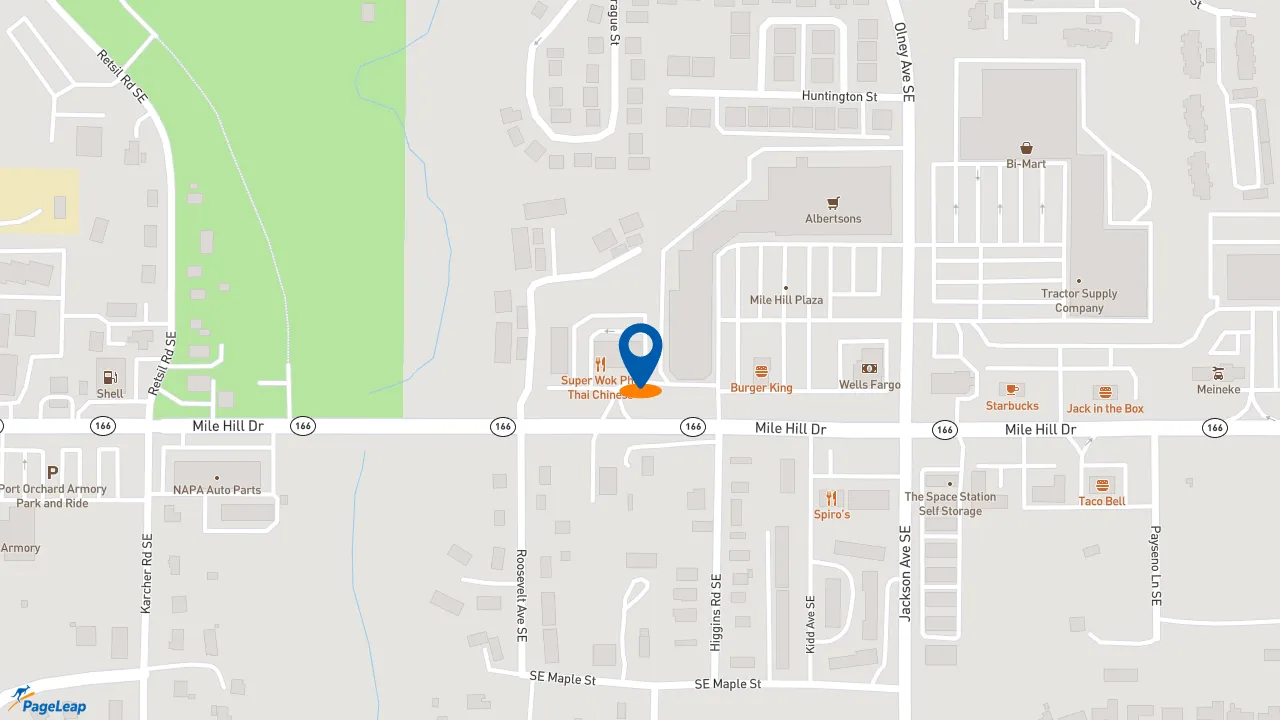 https://pageleap.com map showing location of Subway in Port Orchard.