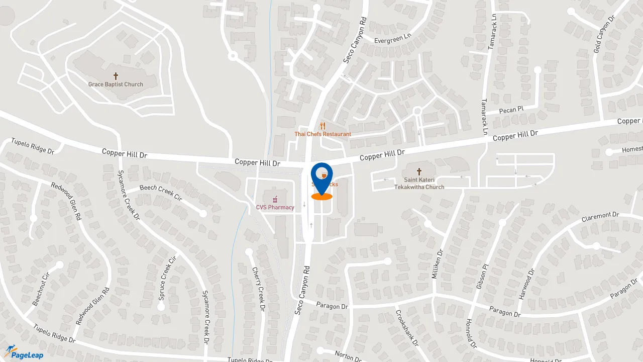 https://pageleap.com map showing location of Subway in Santa Clarita.