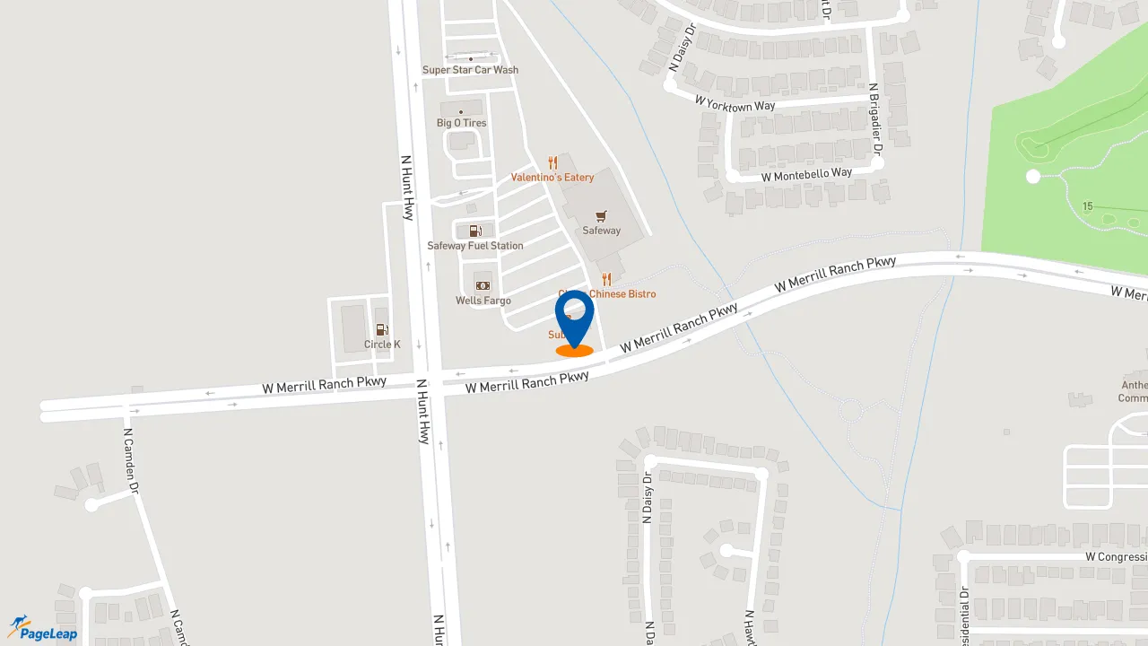 https://pageleap.com map showing location of Subway in Florence.