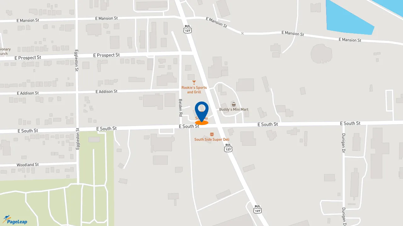 https://pageleap.com map showing location of Subway in Jackson.