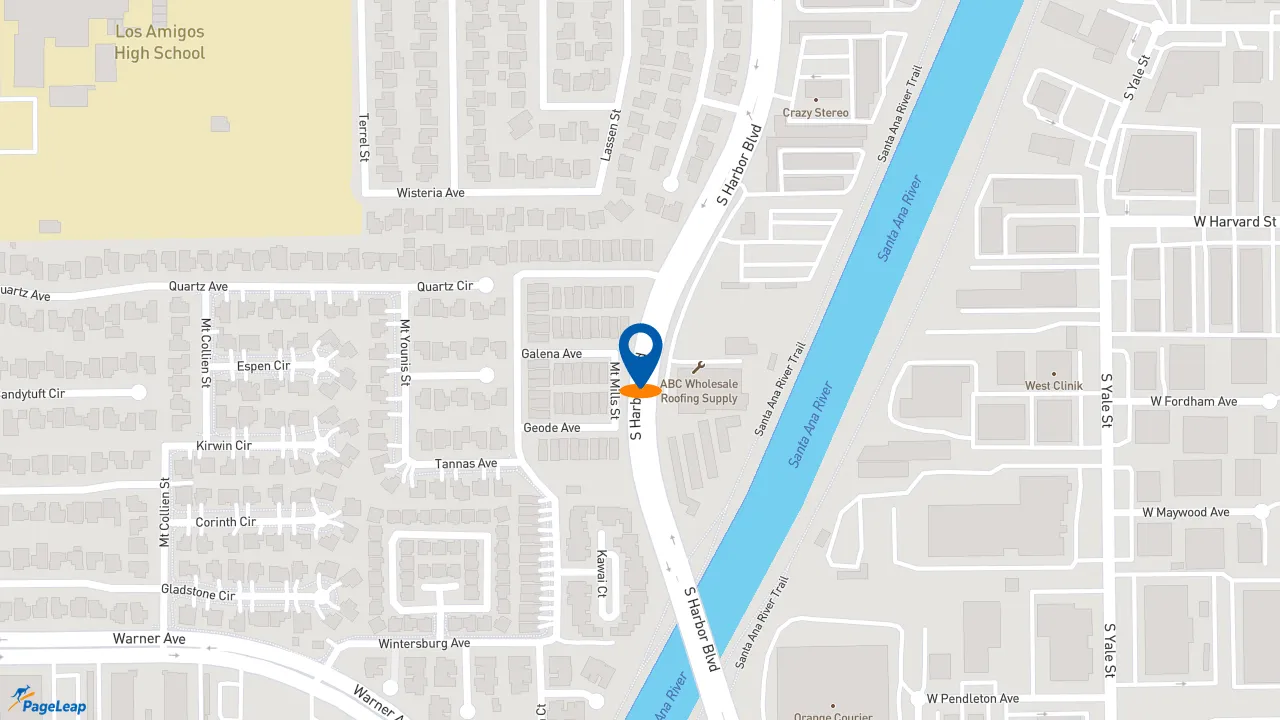 https://pageleap.com map showing location of Subway in Fountain Valley.