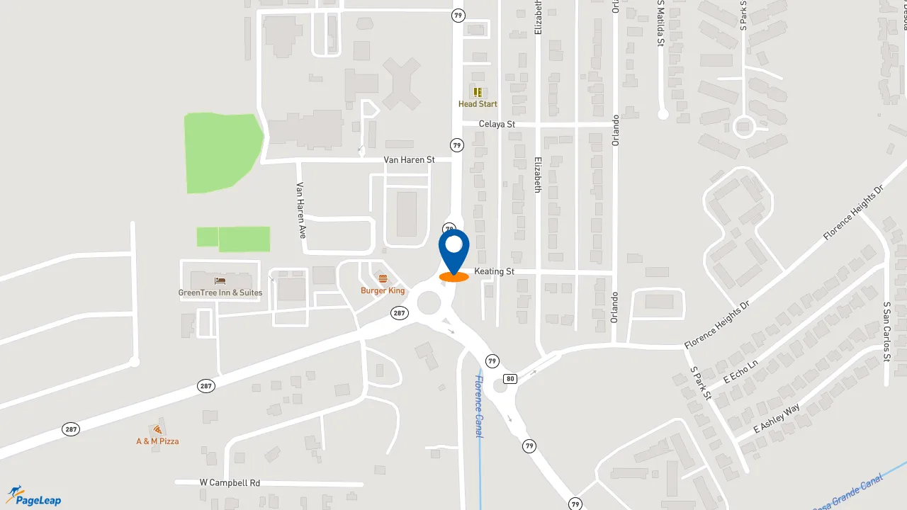 https://pageleap.com map showing location of Subway in Florence.