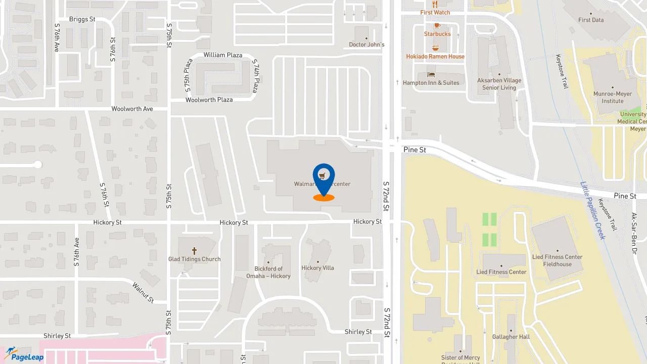 https://pageleap.com map showing location of Subway in Omaha.